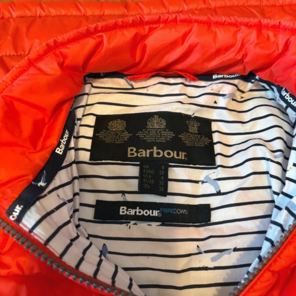 Barbour Women's Red Quilted Jacket size U.S. 4 - Picture 3 of 7